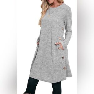 Light Gray Tunic Dress